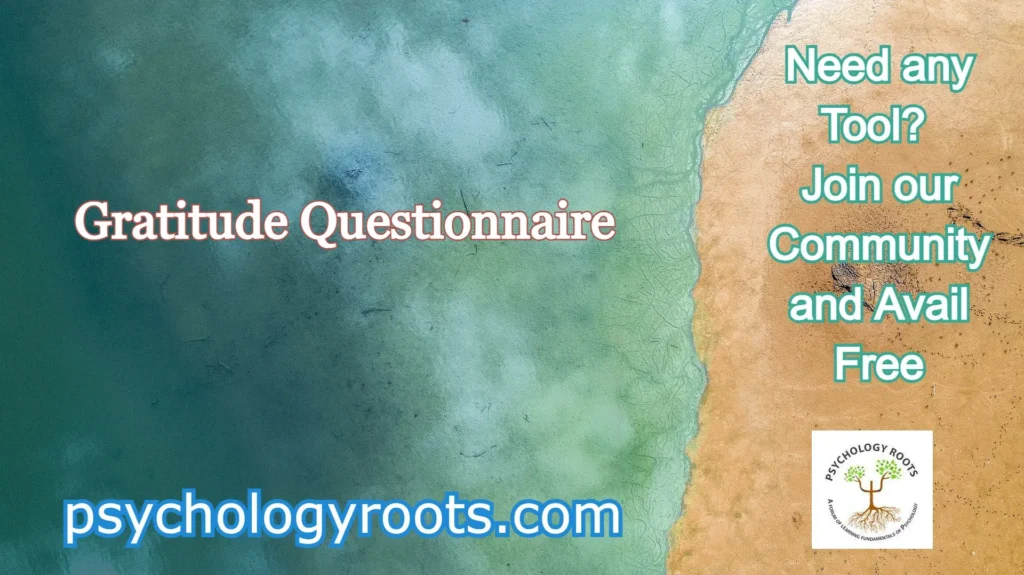 Gratitude Questionnaire