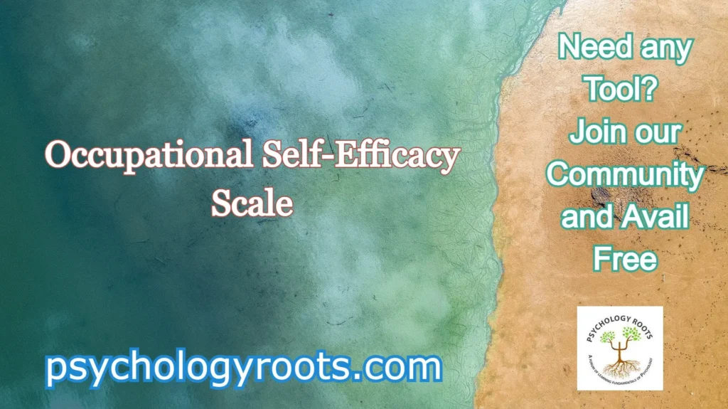 Occupational Self-Efficacy Scale