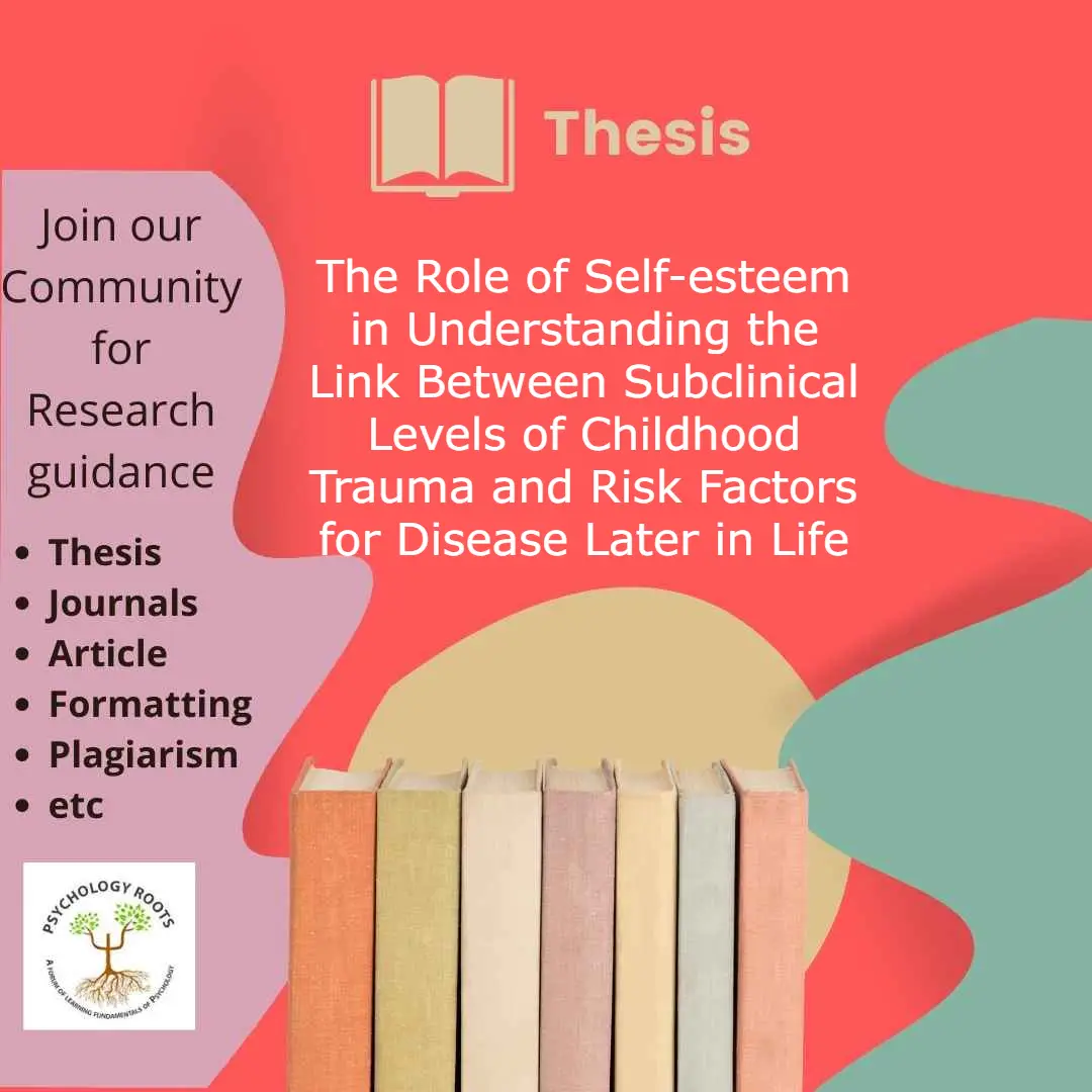 The Role of Self-esteem in Understanding the Link Between Subclinical Levels of Childhood Trauma and Risk Factors for Disease Later in Life