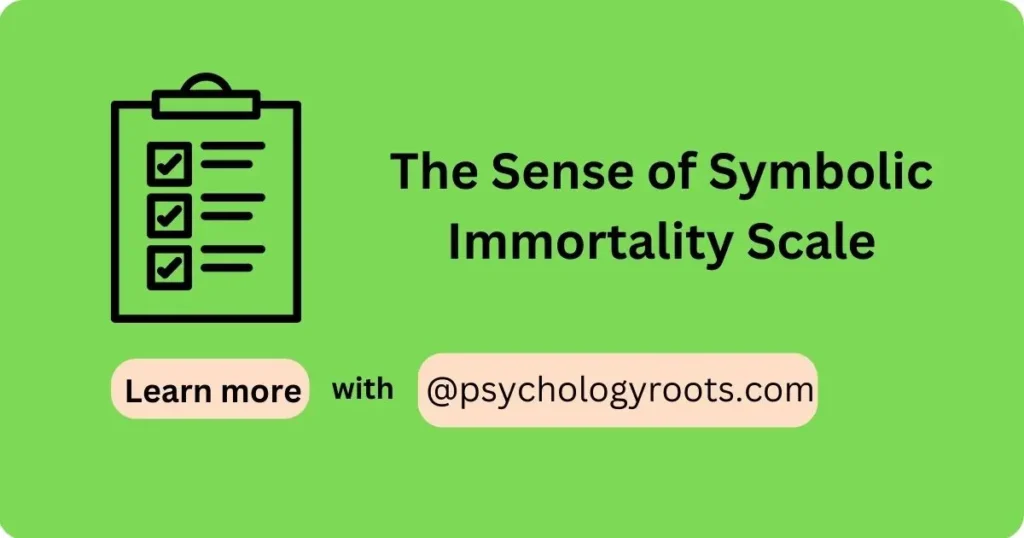 The Sense of Symbolic Immortality Scale