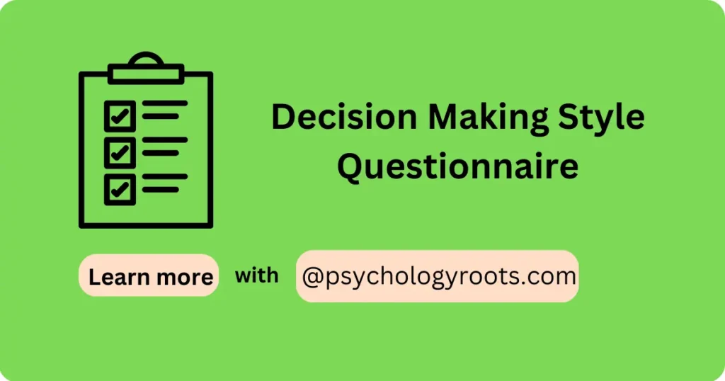Decision Making Style Questionnaire