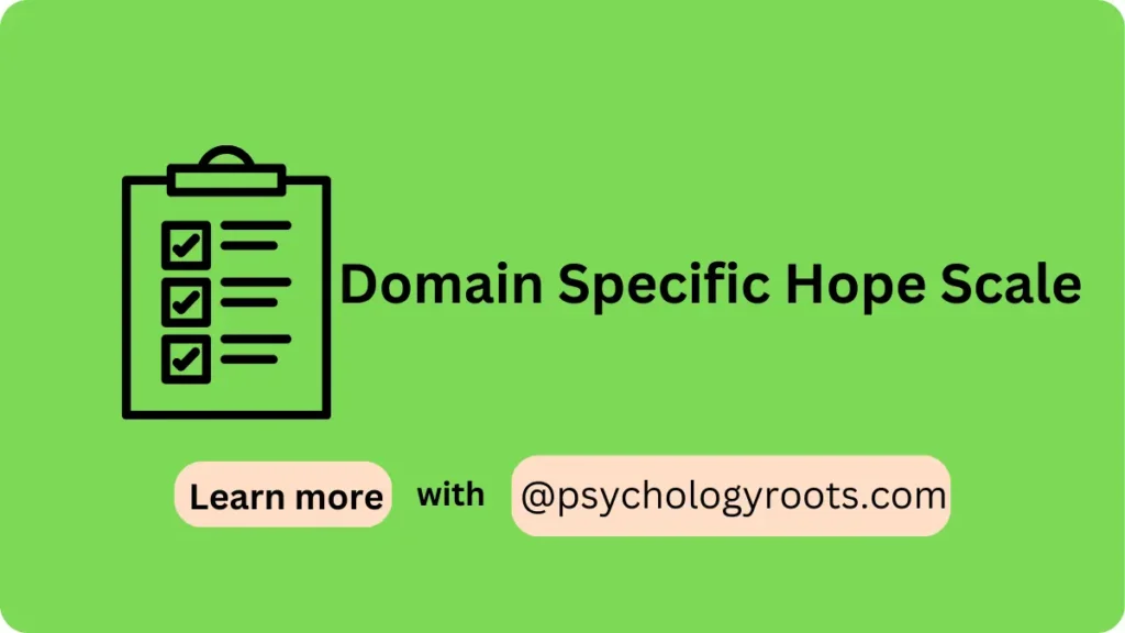 Domain Specific Hope Scale