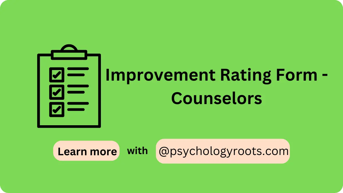 Improvement Rating Form - Counselors