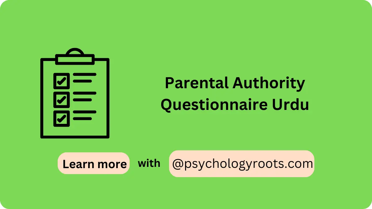 Parental Authority Questionnaire Urdu
