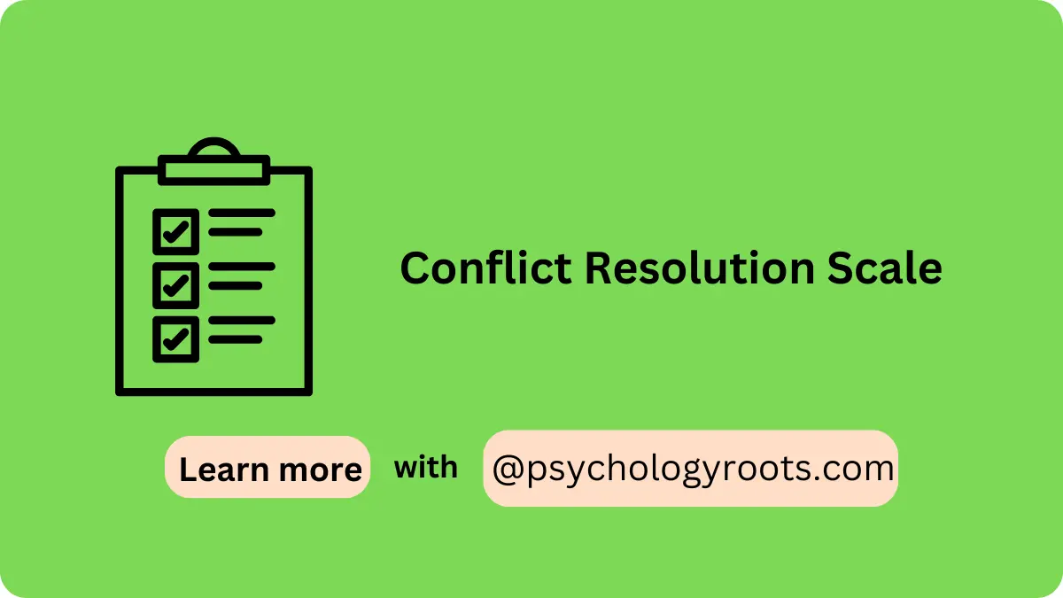 Conflict Resolution Scale