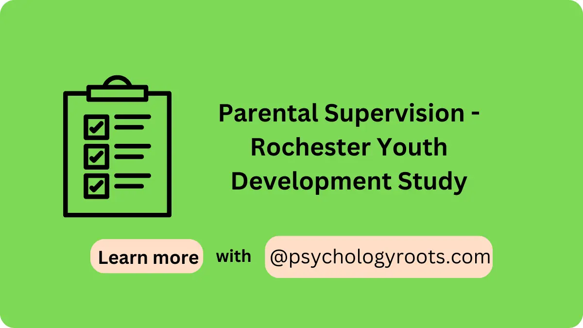 Parental Supervision - Rochester Youth Development Study