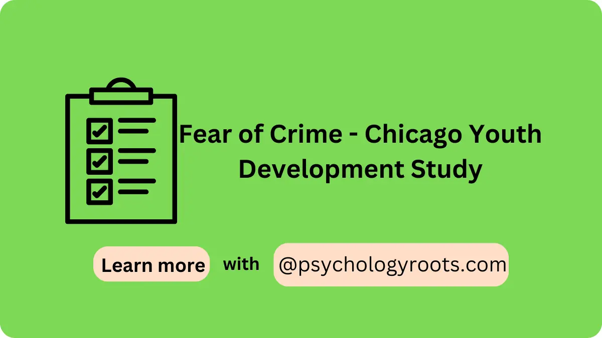 Fear of Crime - Chicago Youth Development Study